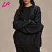distressed black hoodie